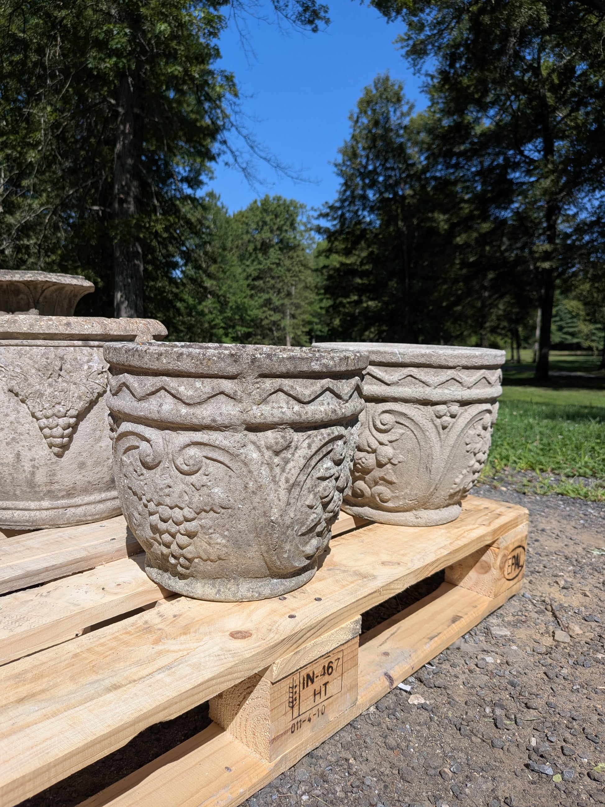 large stone plant pots uk British Cast Stone Planters / Jardinieres