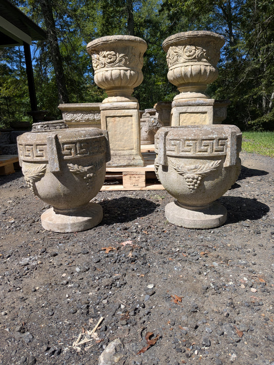 British Cast Stone Planters / Jardinieres