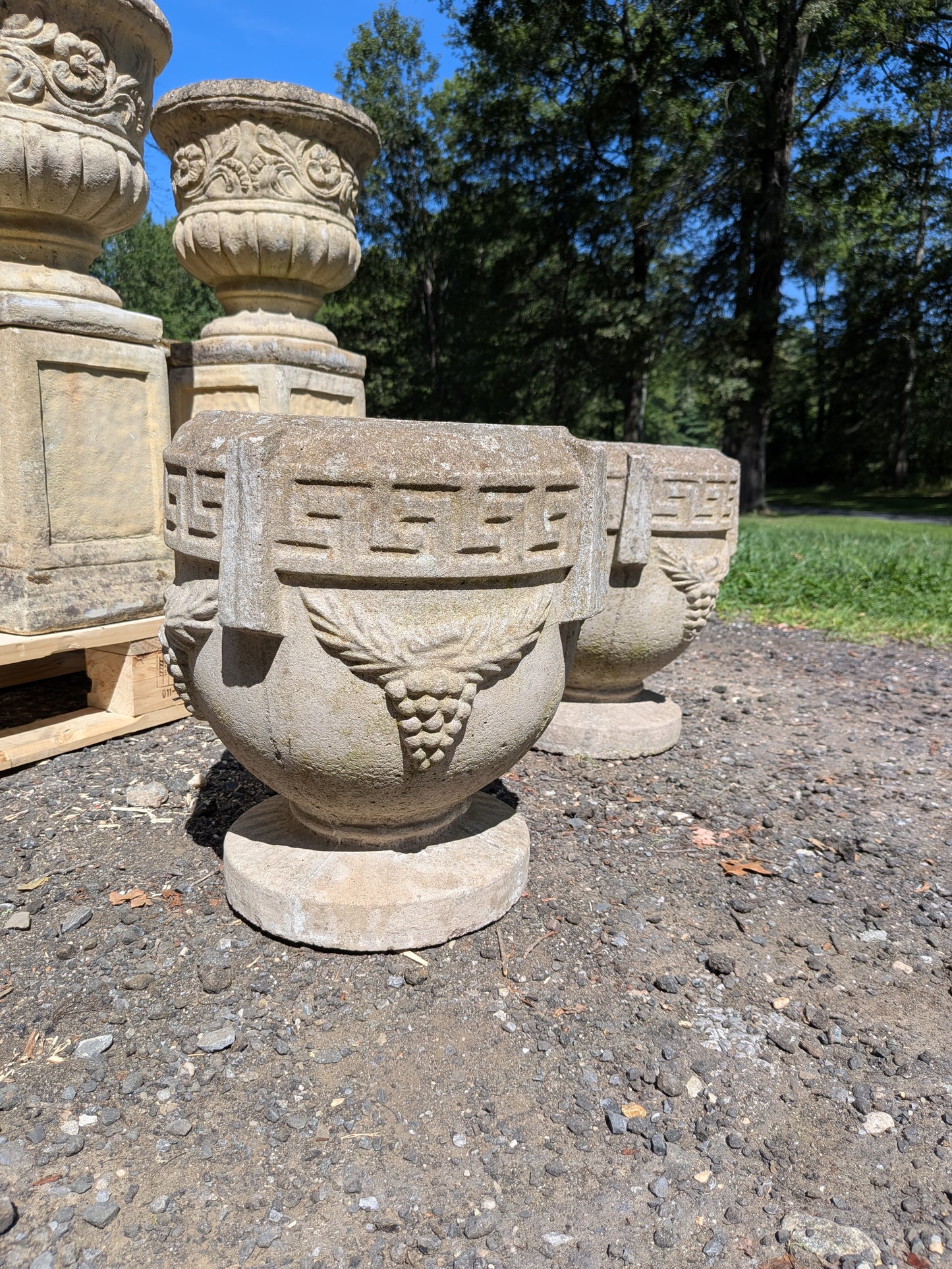 British Cast Stone Planters / Jardinieres