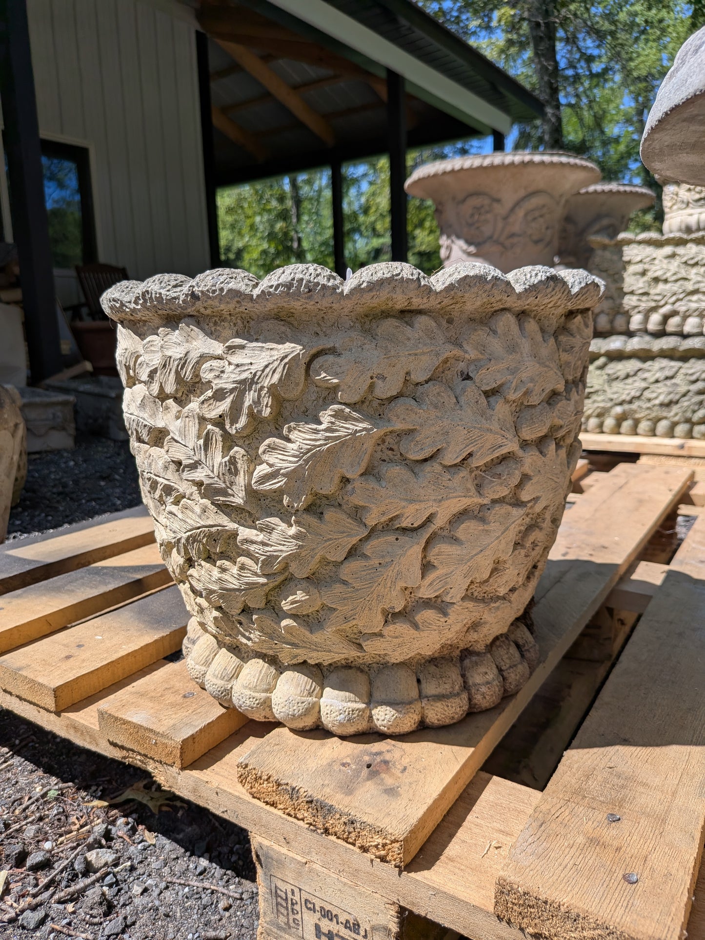 British Cast Stone Planter / Jardiniere