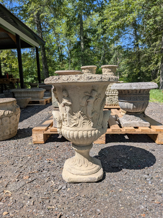 British Cast Stone Planter / Urn / Jardiniere