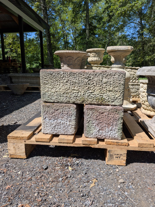 British Cast Stone Trough Planters / Jardinieres