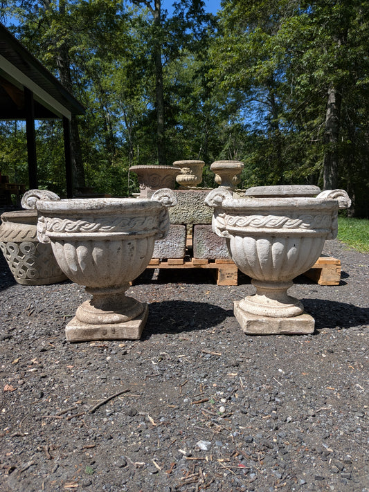 British Cast Stone Planters / Jardinieres