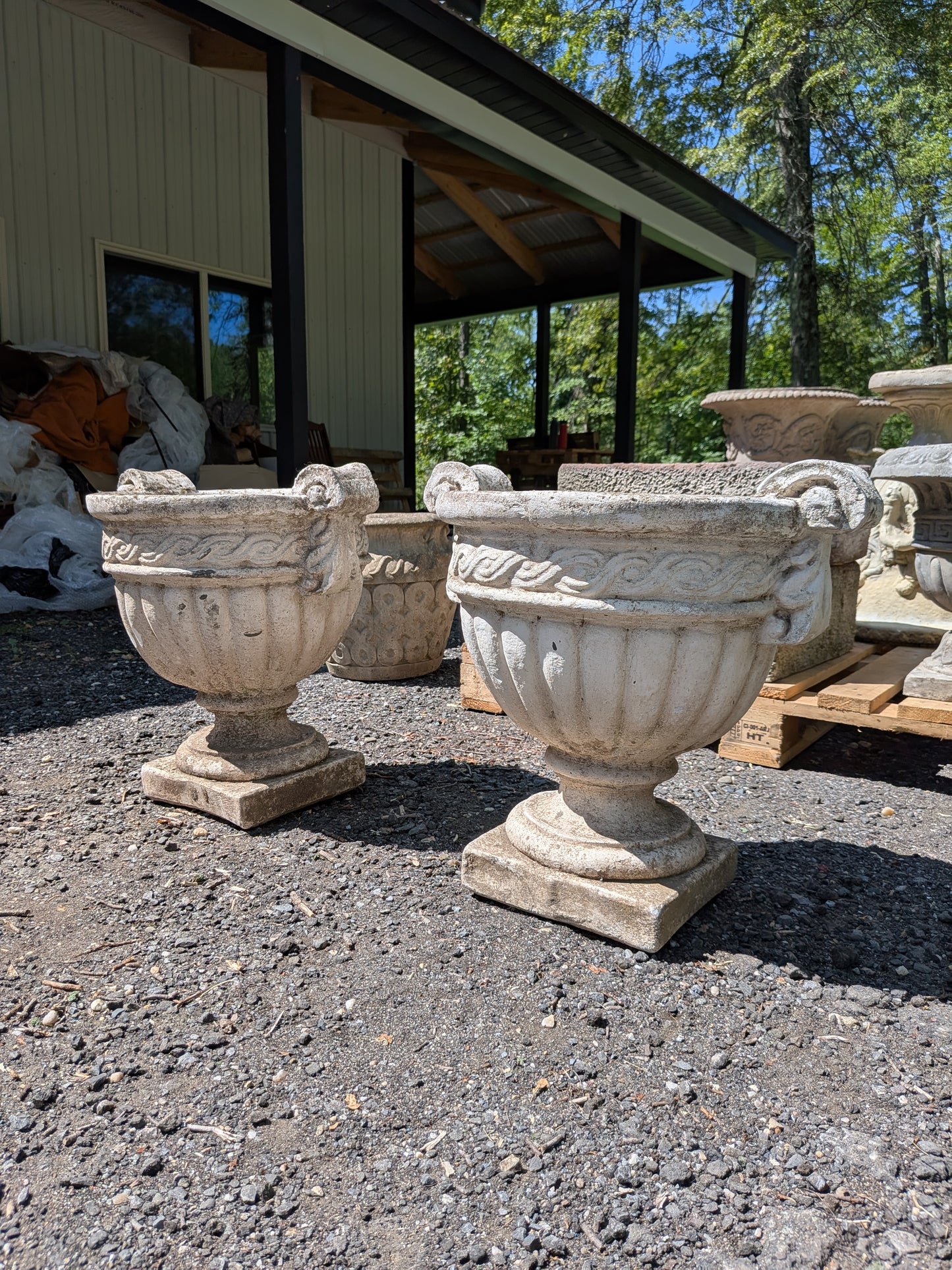 British Cast Stone Planters / Jardinieres