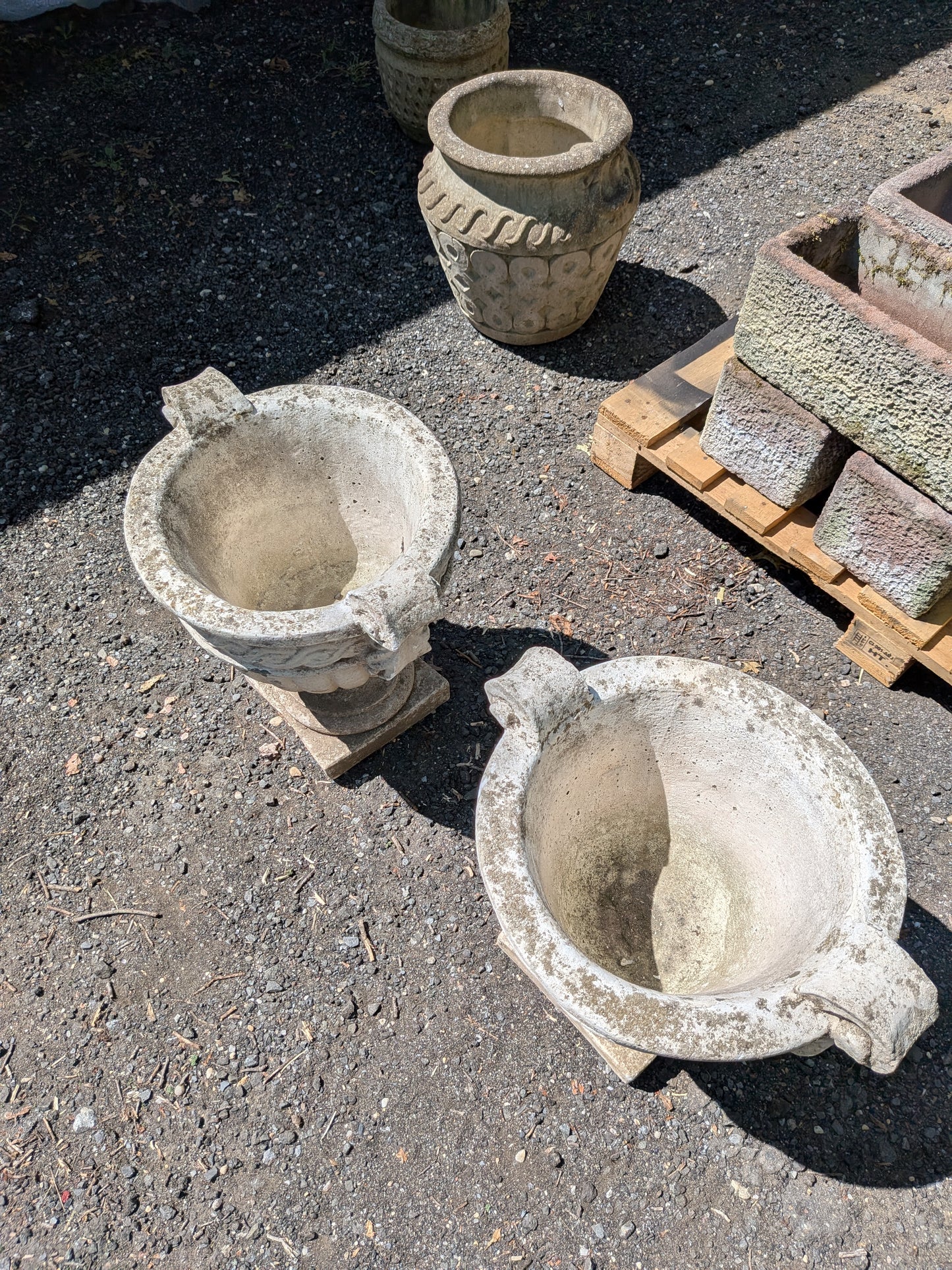 British Cast Stone Planters / Jardinieres