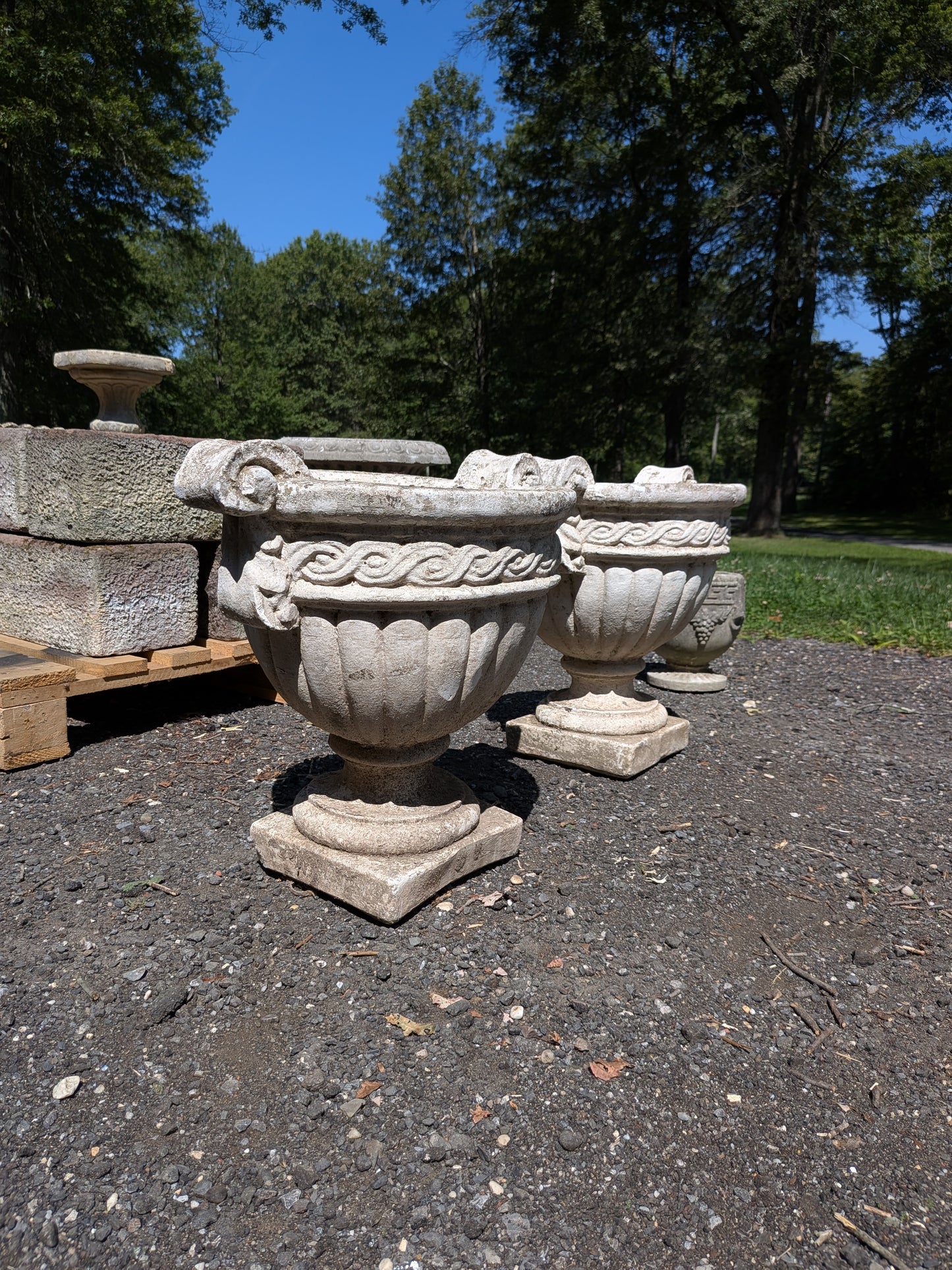 British Cast Stone Planters / Jardinieres