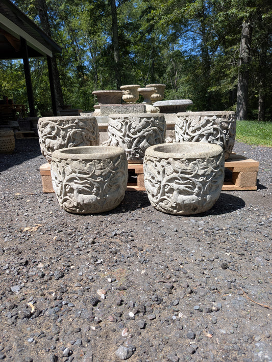 British Cast Stone Planters / Jardinieres