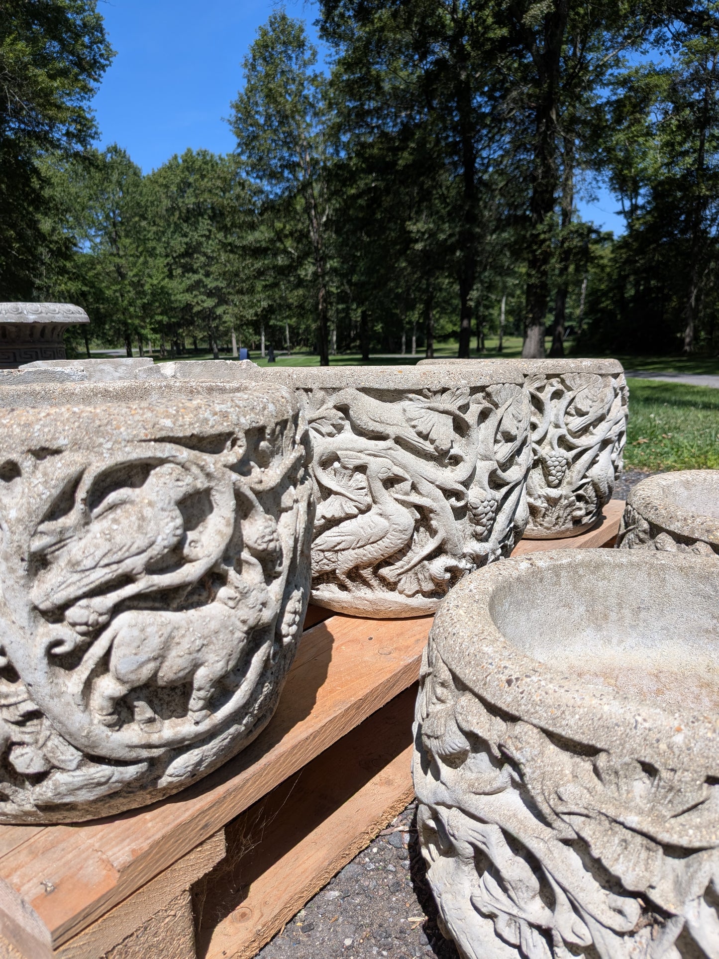 British Cast Stone Planters / Jardinieres