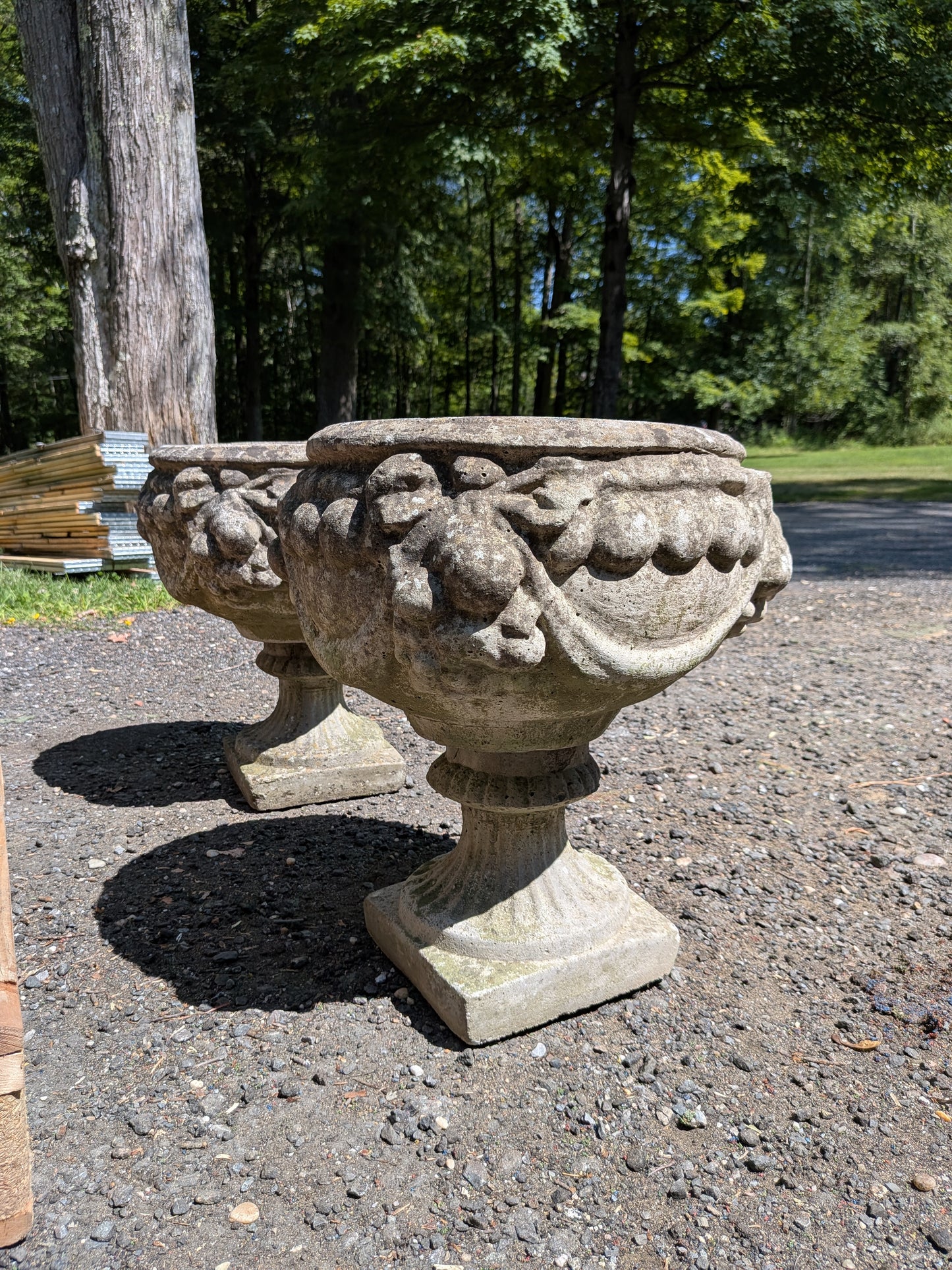 British Cast Stone Planters / Jardinieres