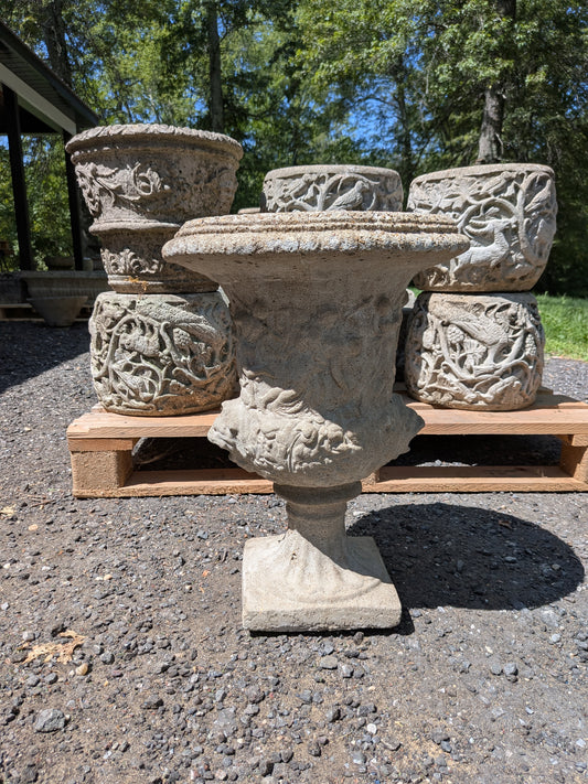 British Cast Stone Planter / Urn / Jardiniere