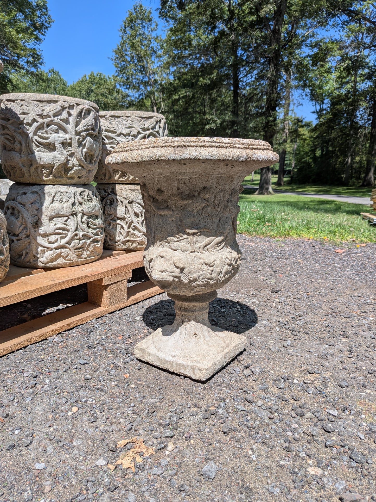 British Cast Stone Planter / Urn / Jardiniere