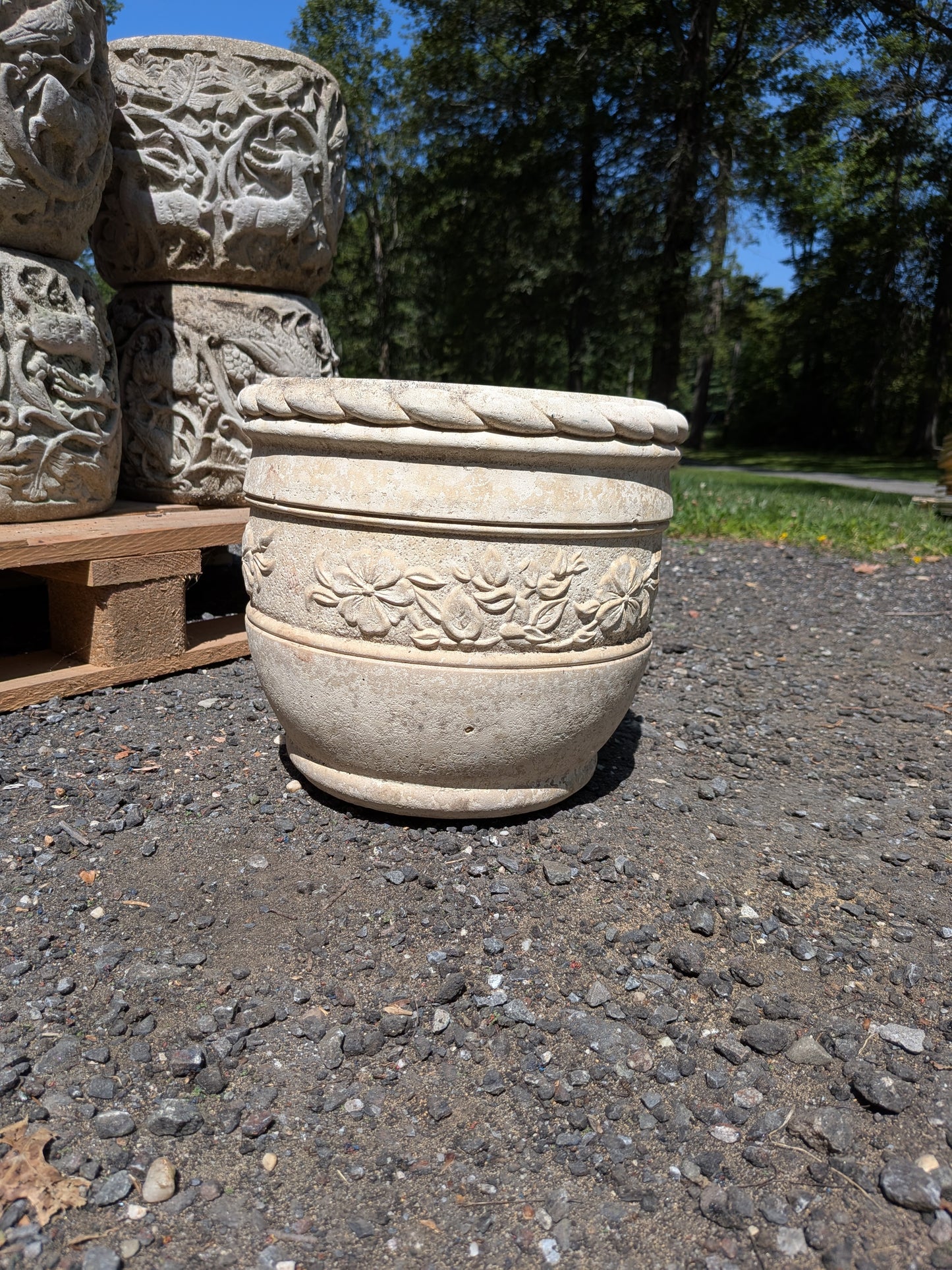 British Cast Stone Planter / Jardiniere