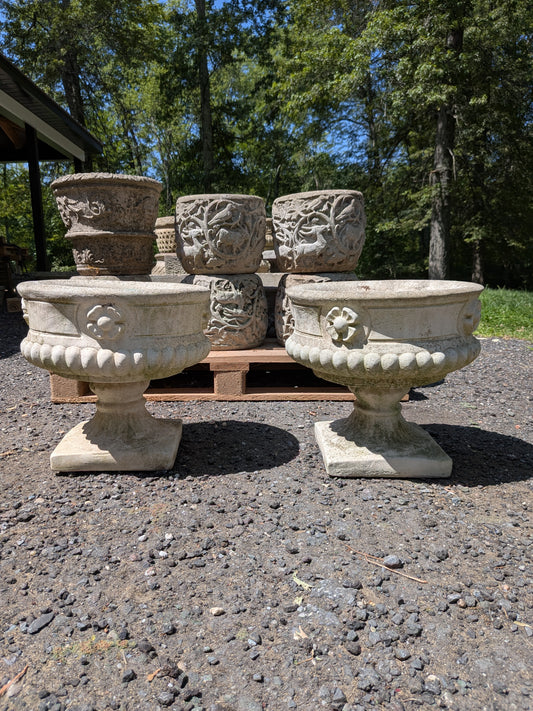 British Cast Stone Planters / Jardinieres