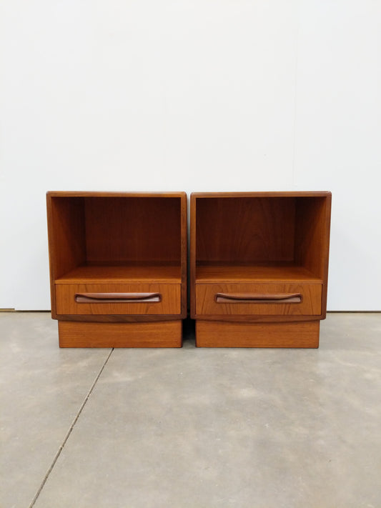 Pair of Vintage Mid Century Modern Teak Nightstands by G Plan