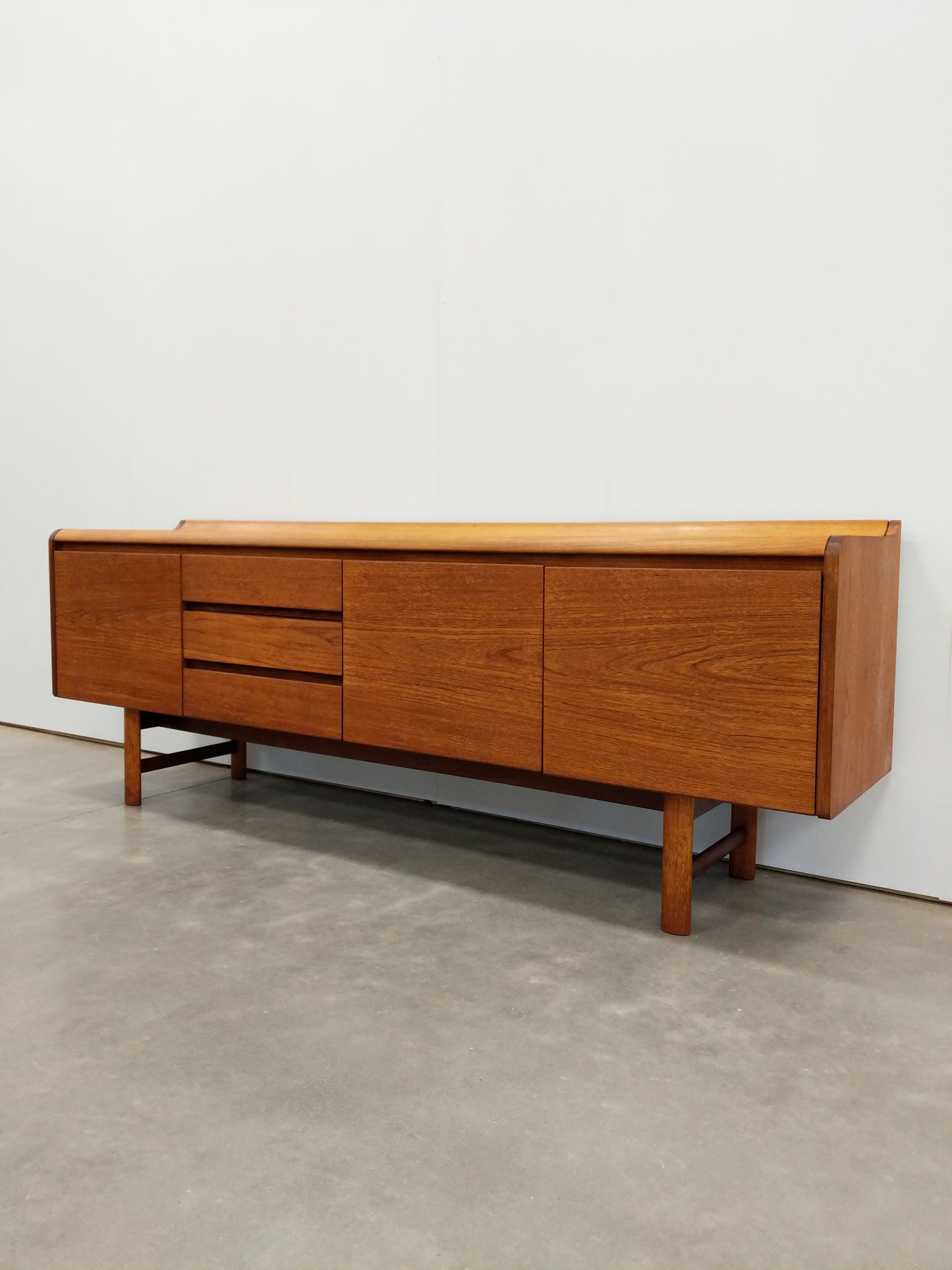 Vintage Mid Century Modern Teak Credenza by White and Newton