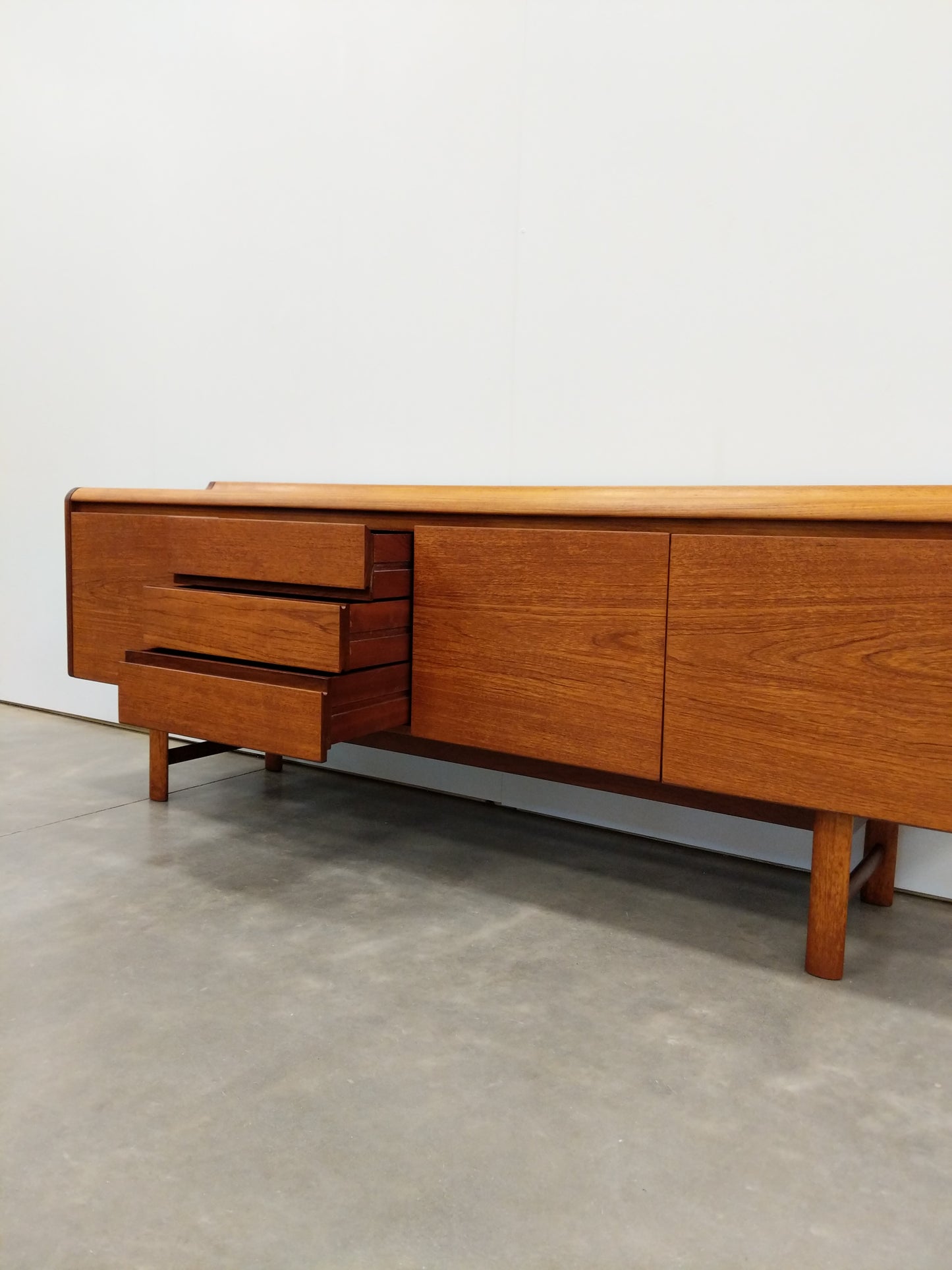 Vintage Mid Century Modern Teak Credenza by White and Newton