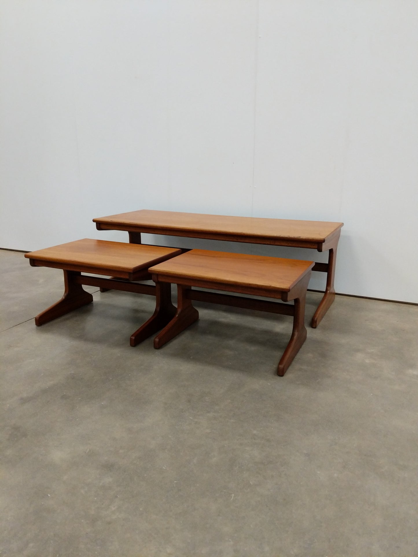Vintage Mid Century Modern Teak Nesting Tables by Portwood