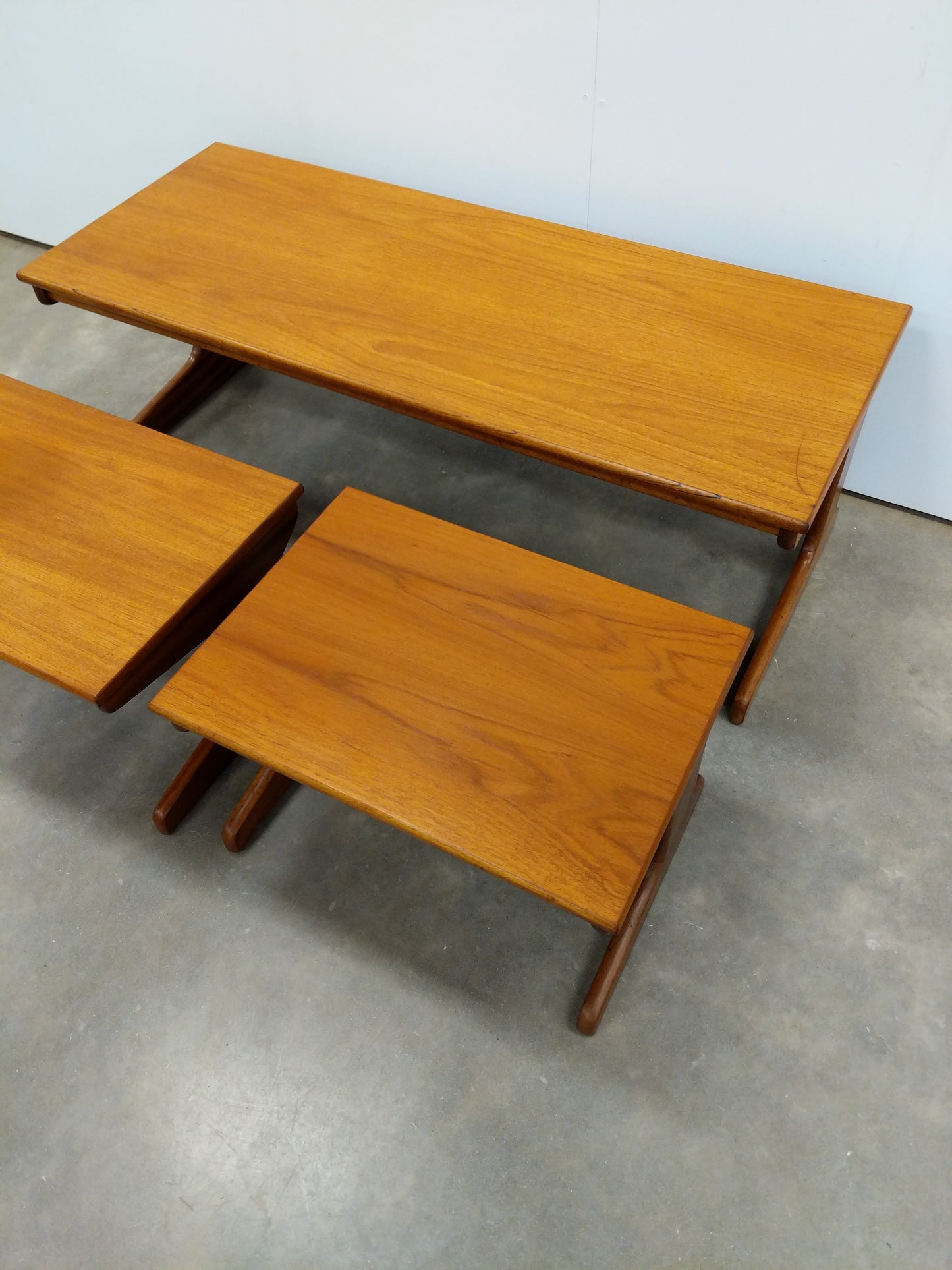 Vintage Mid Century Modern Teak Nesting Tables by Portwood