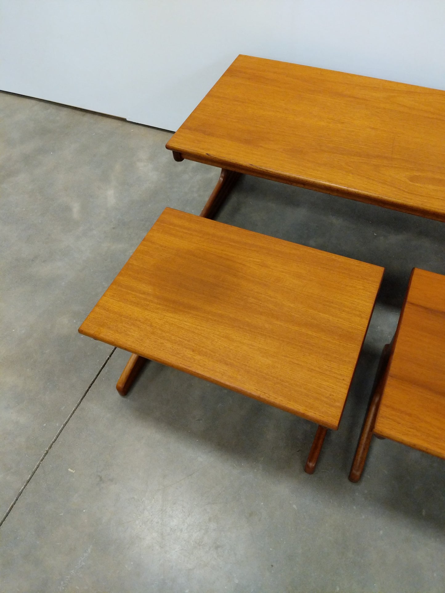Vintage Mid Century Modern Teak Nesting Tables by Portwood