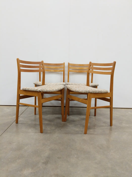 Set of 4 Vintage Danish Modern Dining Chairs by Sax Møbler