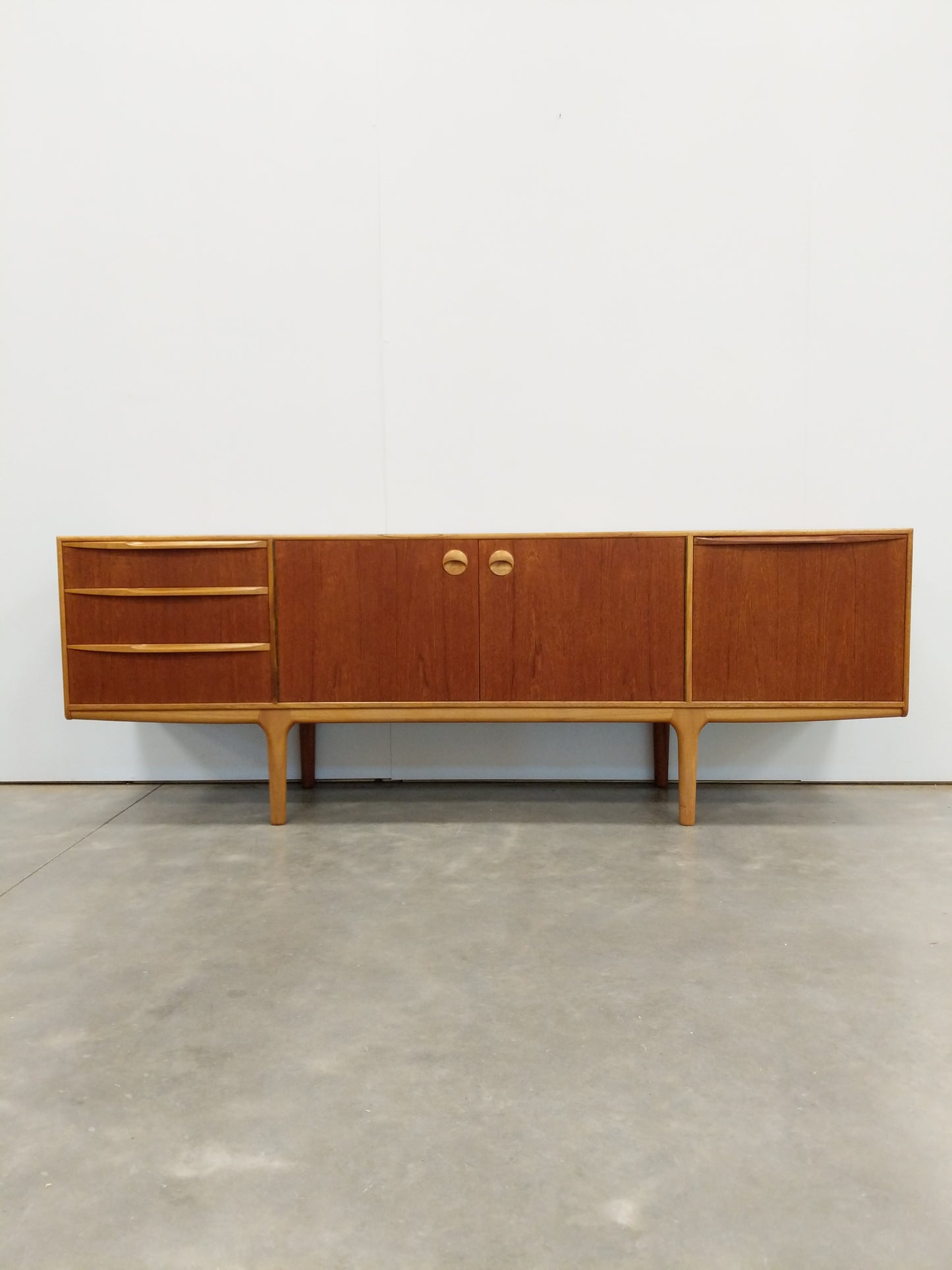 Vintage Mid Century Modern Teak Credenza by McIntosh