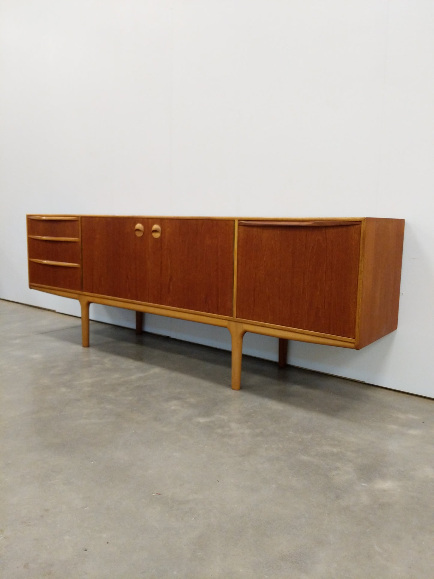 Vintage Mid Century Modern Teak Credenza by McIntosh