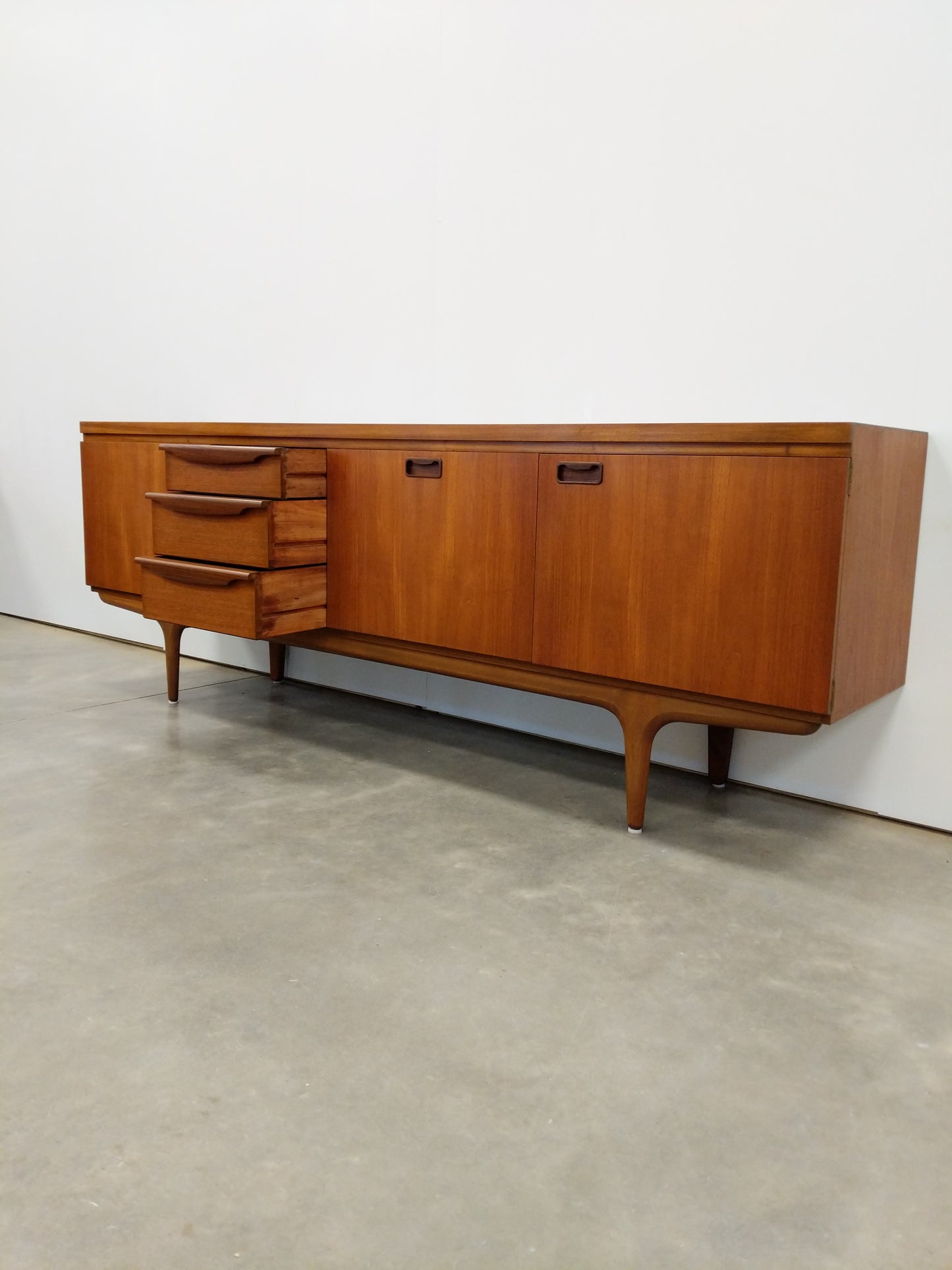 Vintage Mid Century Modern Teak Credenza by Greaves & Thomas