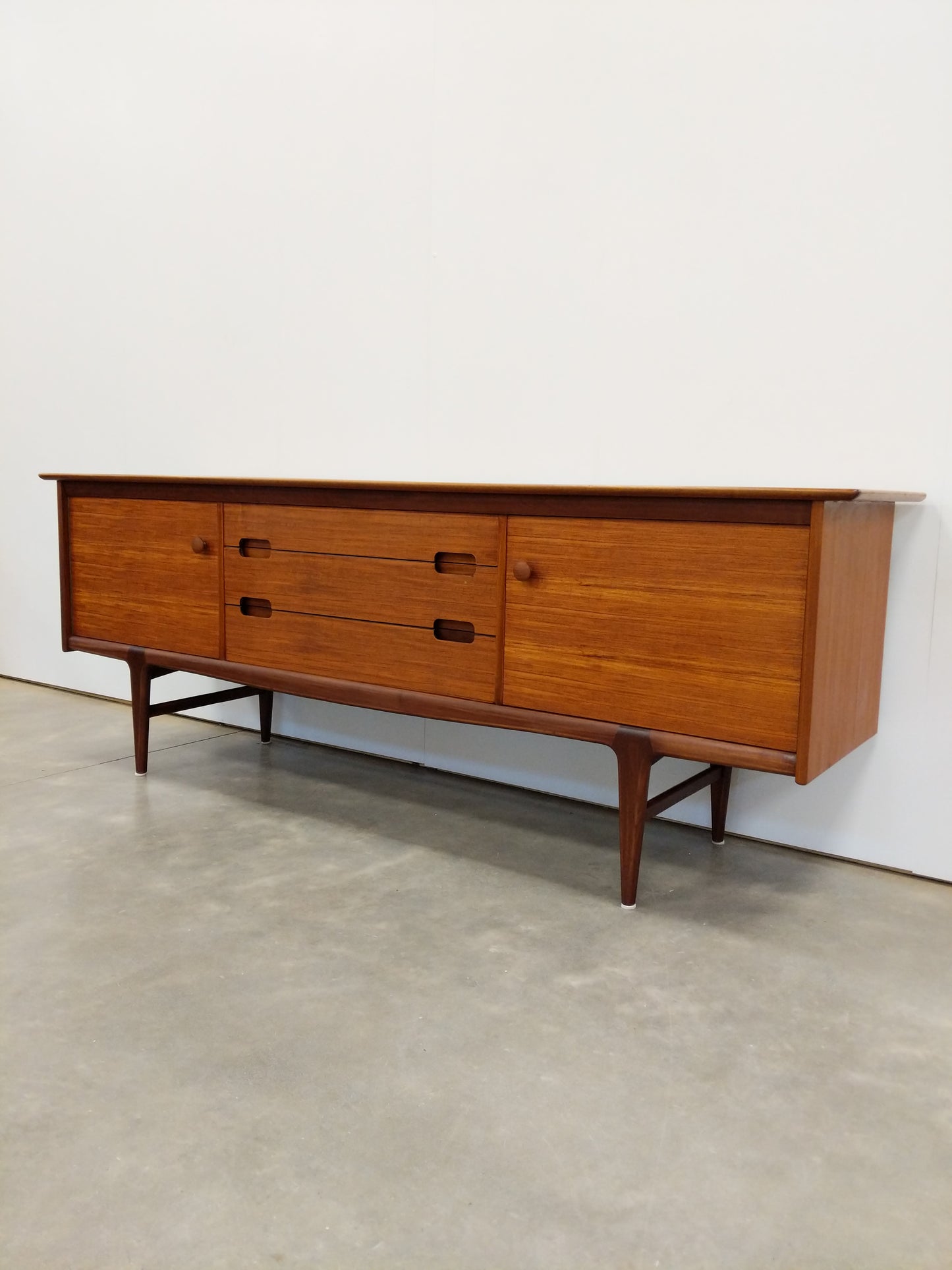 Vintage Mid Century Modern Teak Credenza by Younger