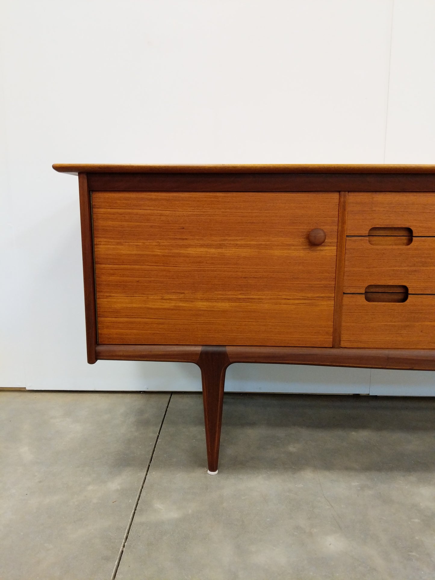 Vintage Mid Century Modern Teak Credenza by Younger