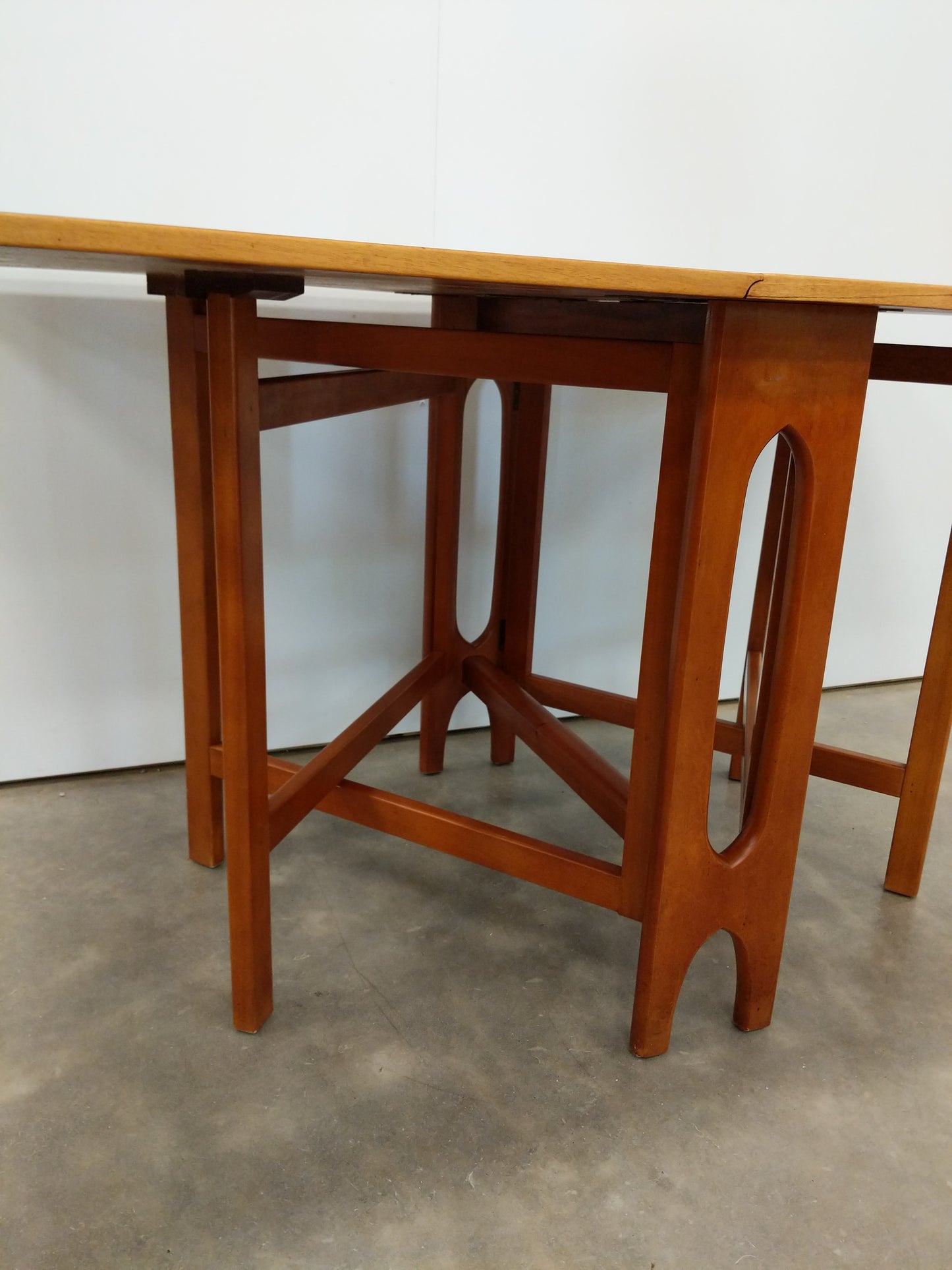 Vintage Mid Century Modern Teak Gate Leg Dining Table by Jentique