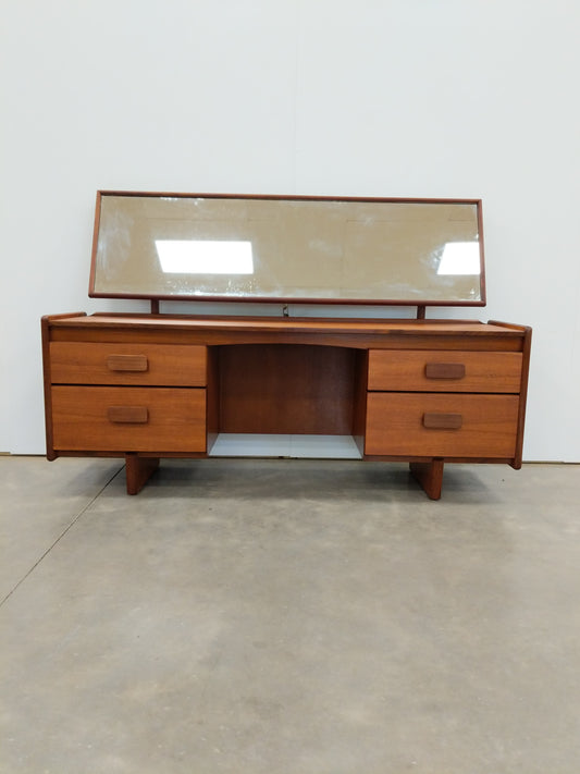 Vintage Mid Century Modern Teak Desk / Dressing Table by White and Newton
