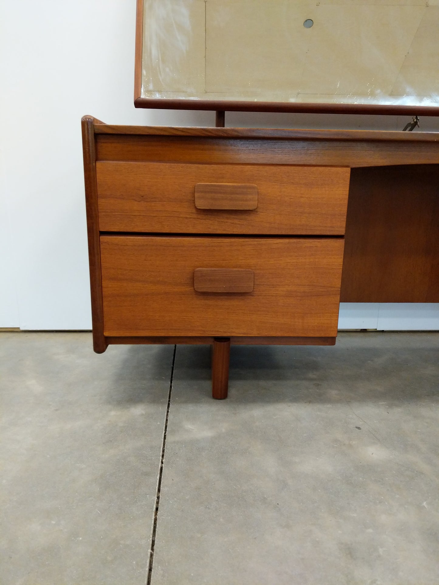 Vintage Mid Century Modern Teak Desk / Dressing Table by White and Newton
