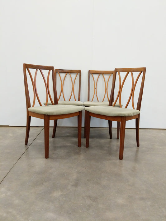 Set of 4 Vintage Mid Century Modern Dining Chairs by G Plan