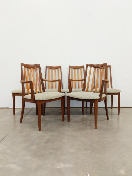 Set of 6 Vintage Mid Century Modern Dining Chairs by G Plan