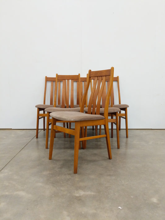 Set of 6 Vintage Danish Modern Dining Chairs by Farstrup