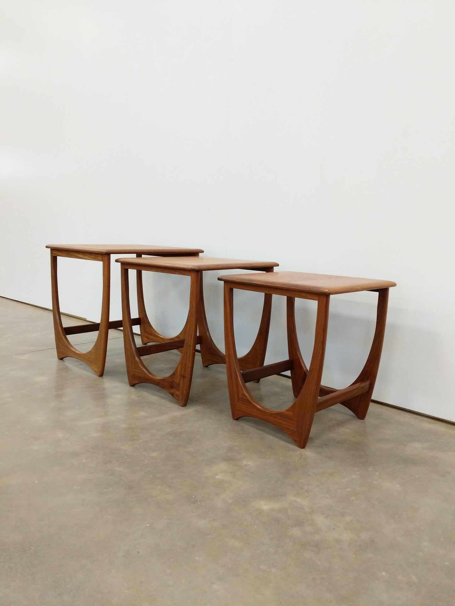 Set of Vintage Mid Century Modern Teak Nesting Tables by G Plan