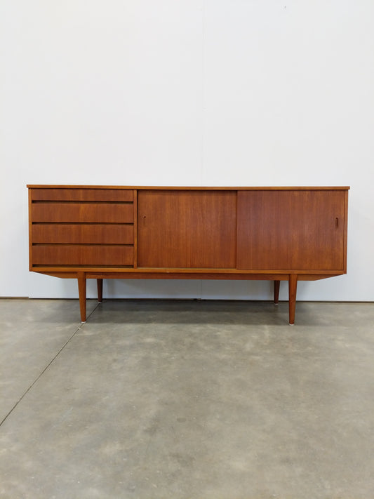 Vintage Mid Century Modern Teak Credenza
