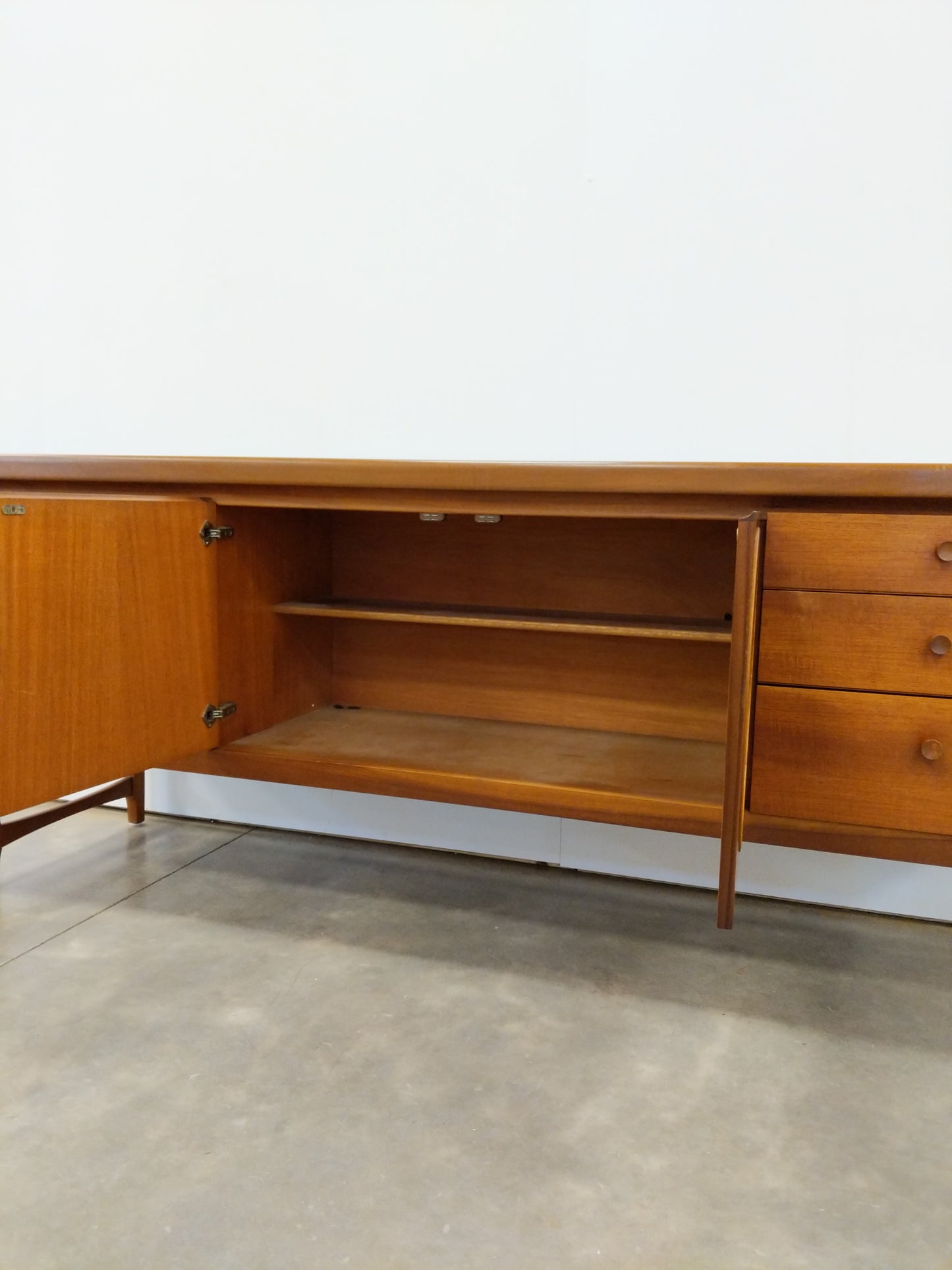 Vintage Mid Century Modern Teak Credenza by Nathan