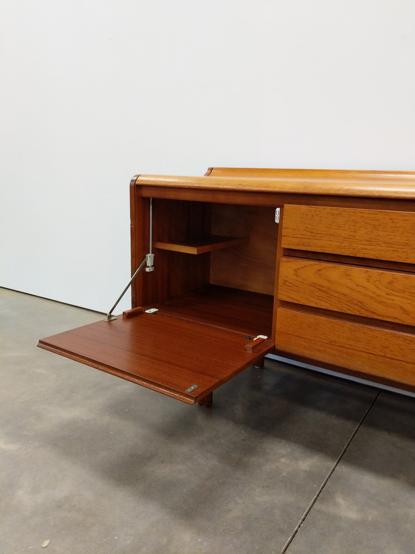 Vintage Mid Century Modern Teak Credenza by White and Newton