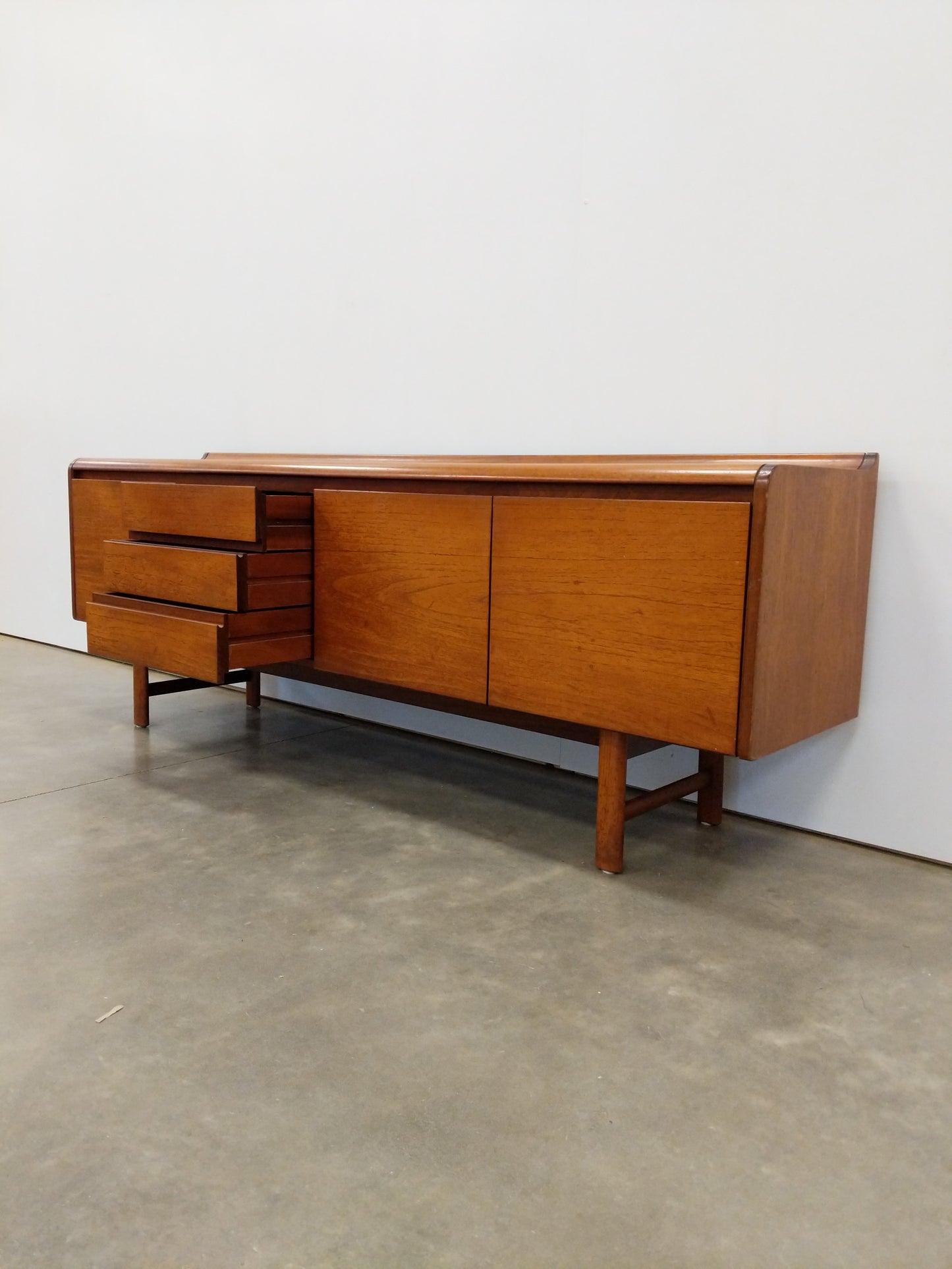 Vintage Mid Century Modern Teak Credenza by White and Newton