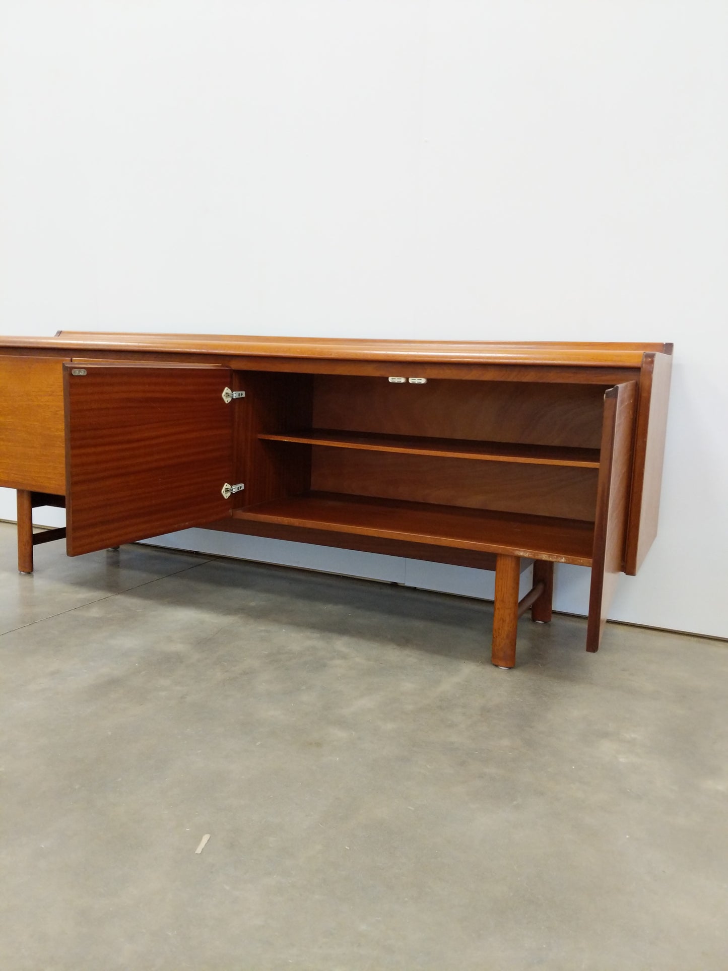 Vintage Mid Century Modern Teak Credenza by White and Newton