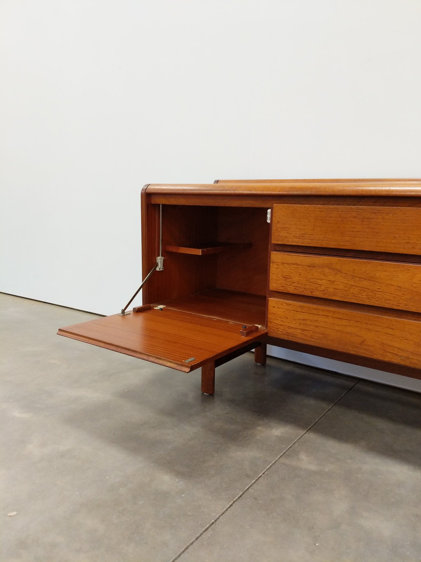 Vintage Mid Century Modern Teak Credenza by White and Newton