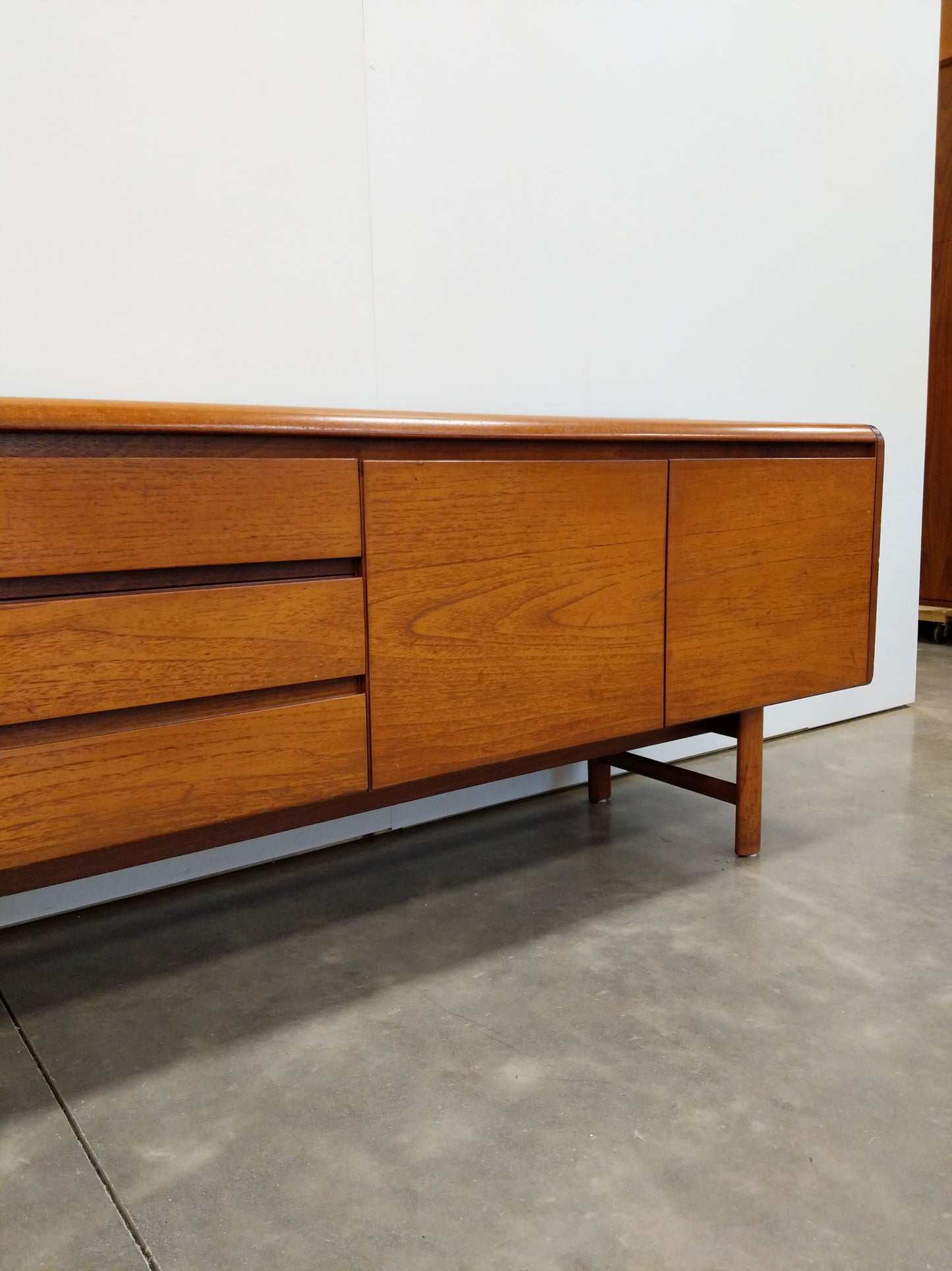 Vintage Mid Century Modern Teak Credenza by White and Newton