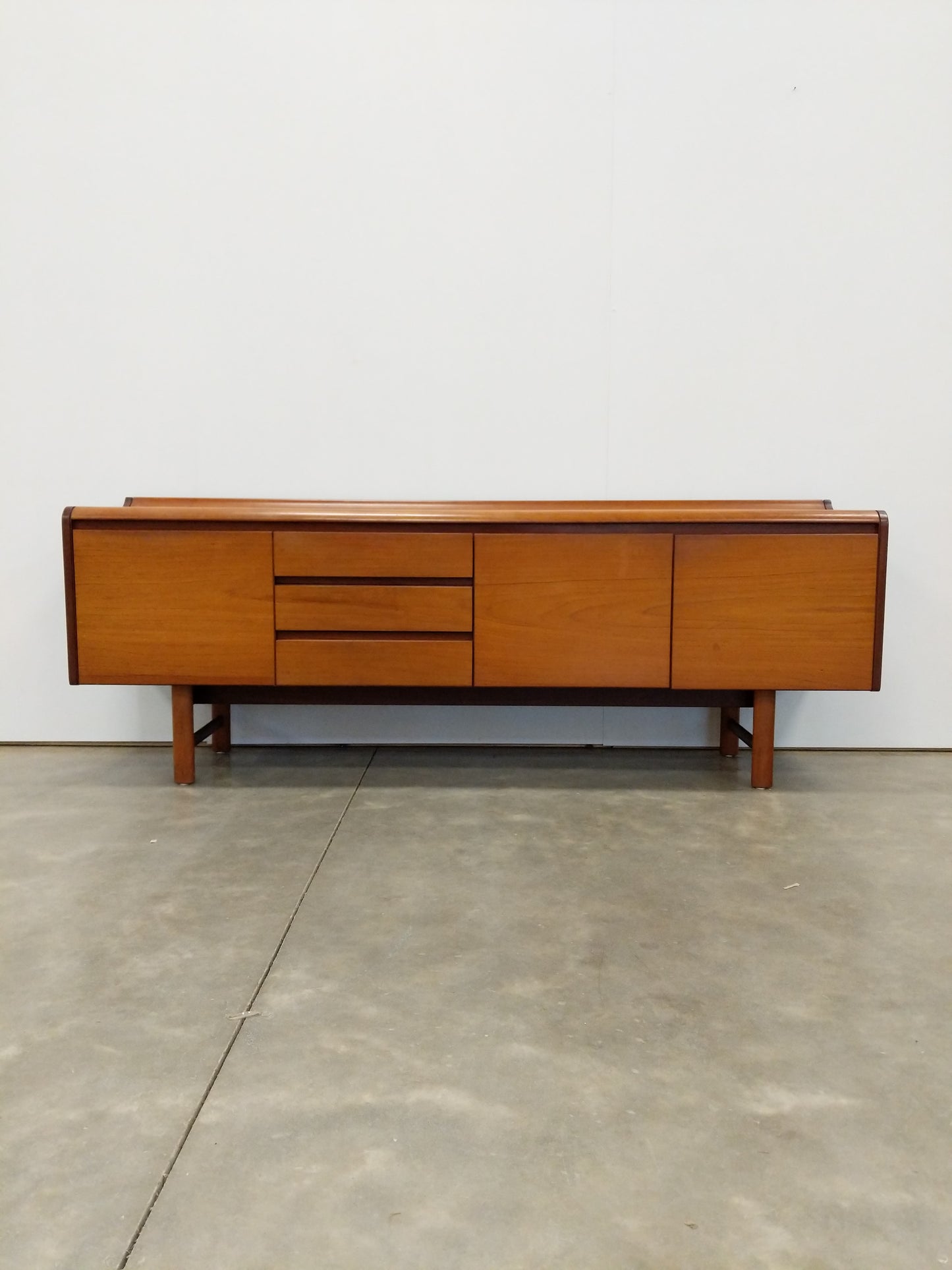 Vintage Mid Century Modern Teak Credenza by White and Newton