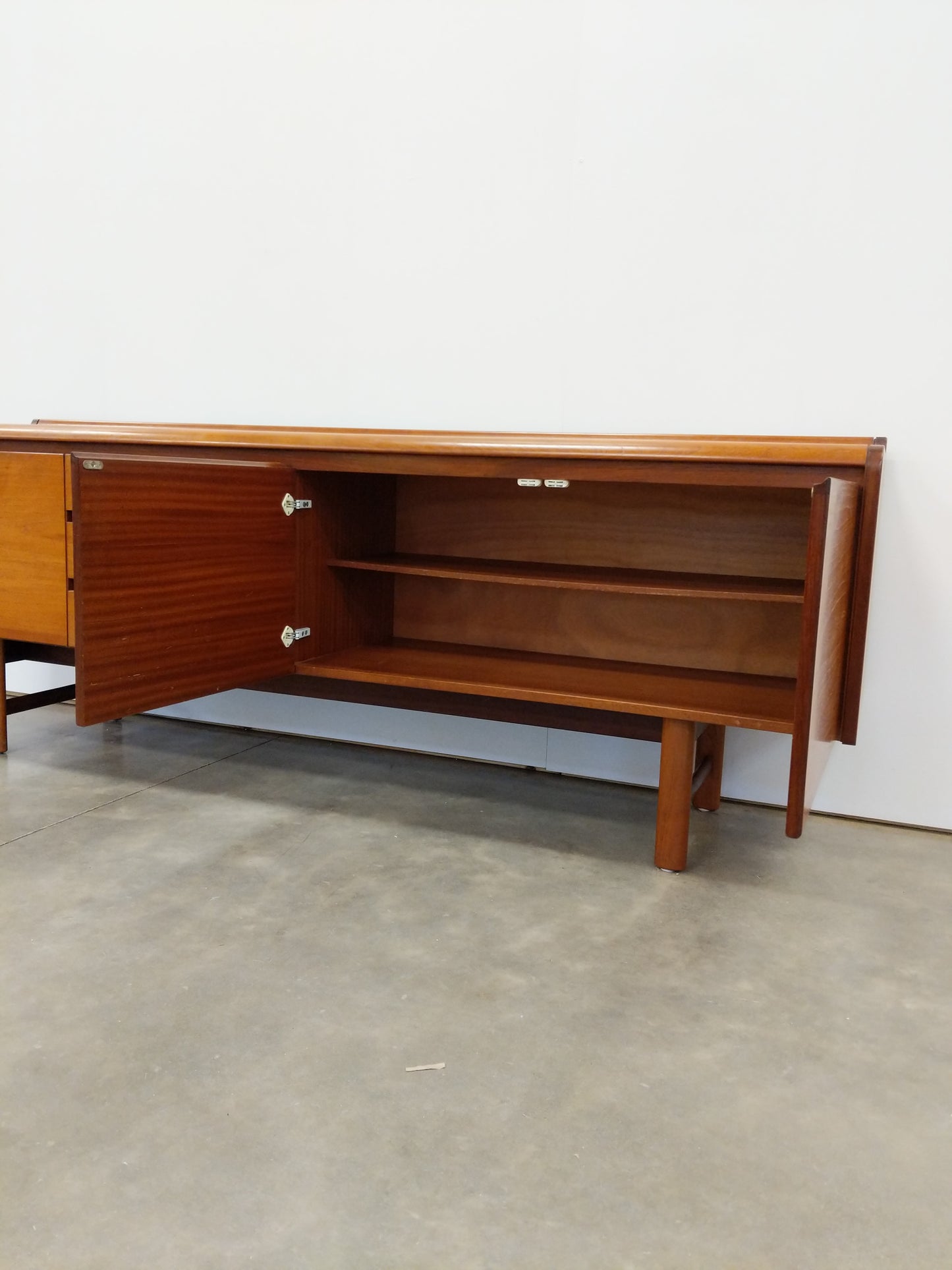 Vintage Mid Century Modern Teak Credenza by White and Newton