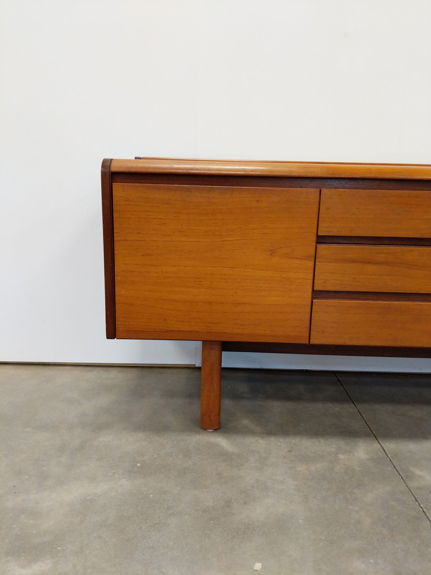 Vintage Mid Century Modern Teak Credenza by White and Newton