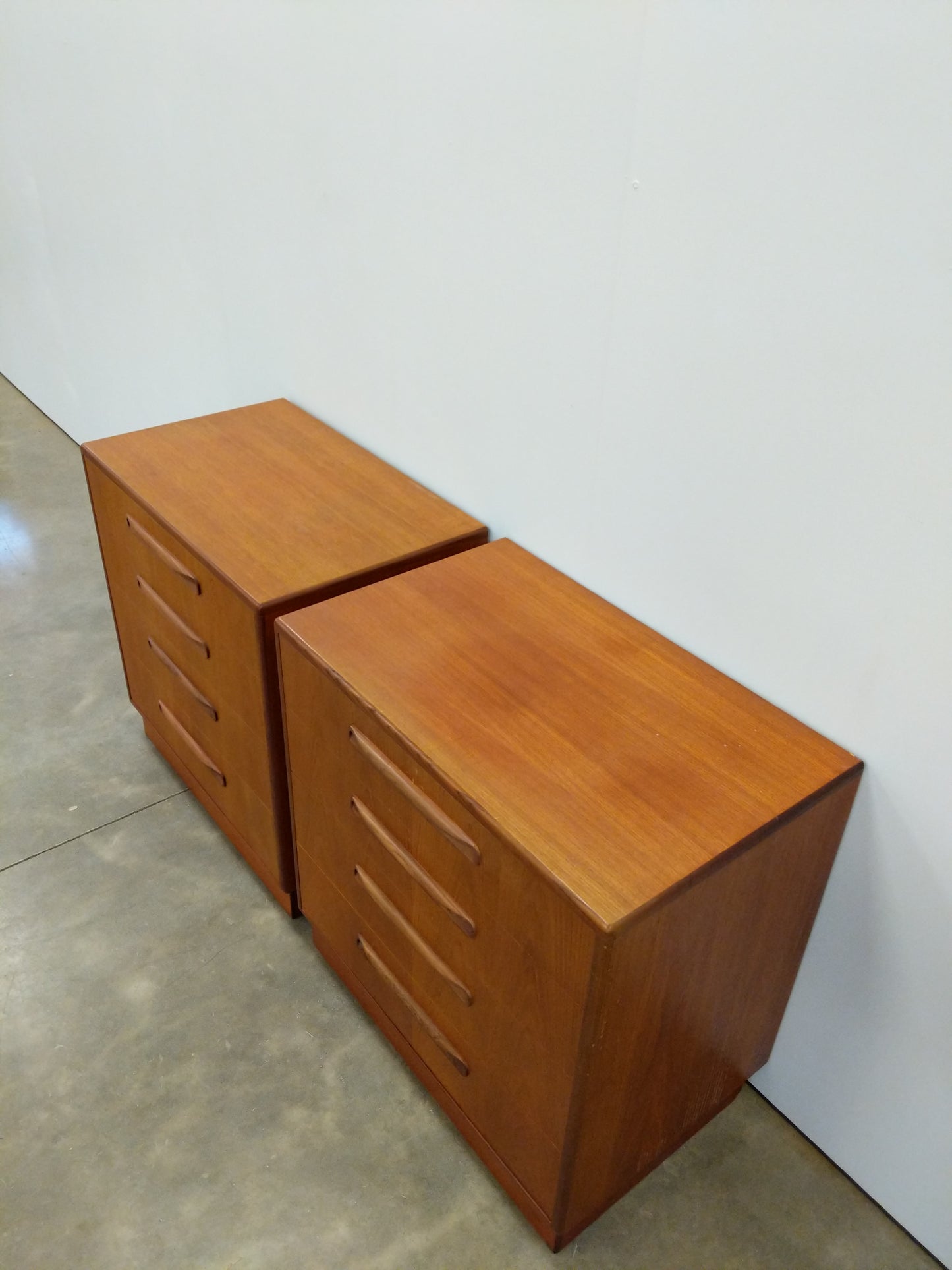 Pair of Vintage Mid Century Modern Teak Low Dressers by G Plan