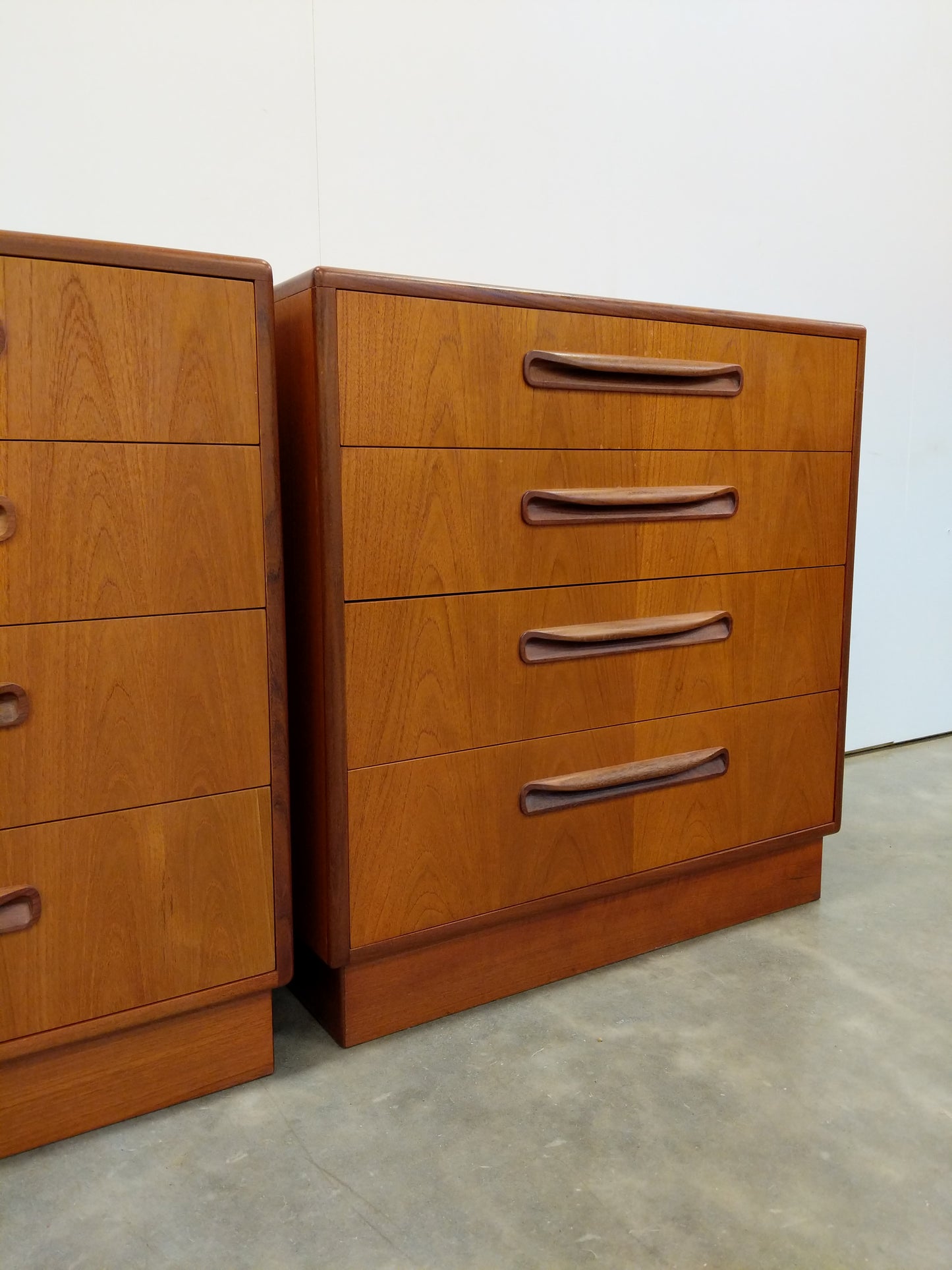 Pair of Vintage Mid Century Modern Teak Low Dressers by G Plan