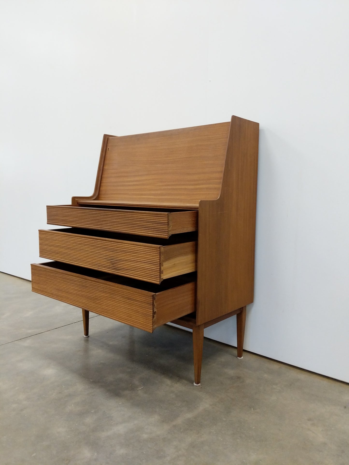 Vintage Mid Century Modern Teak Secretary Desk by Richard Hornby