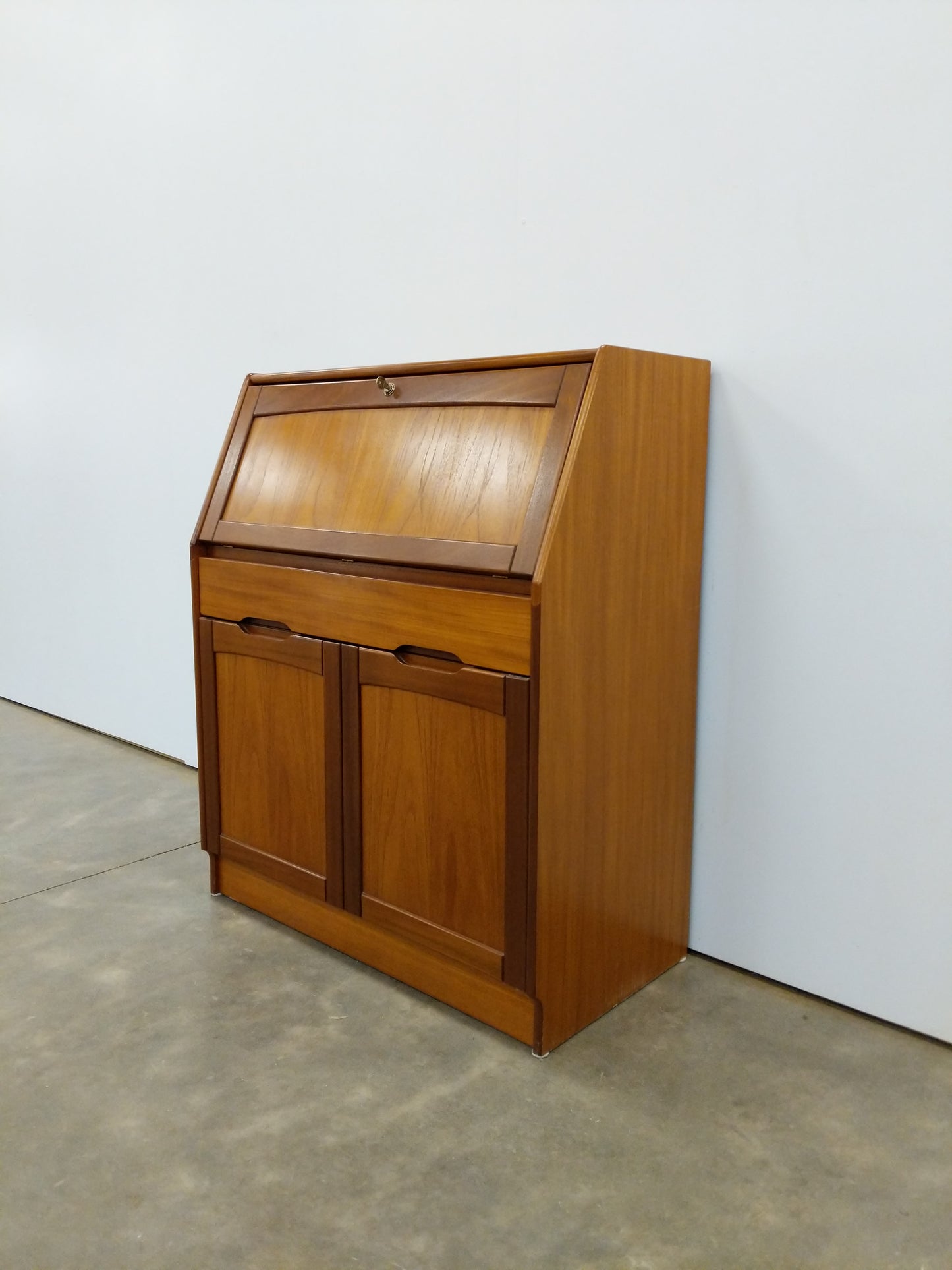 Vintage Mid Century Modern Teak Secretary Desk by Jentique